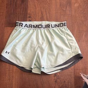 Mint green Under Armor workout/exercise shorts